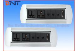 China Multi Functional Hotel Desktop Rotation Power Socket With Extension Connected Cables supplier