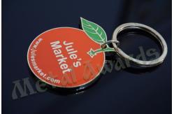 China Creative Apple Logo Keyring , Funny Mens Designer Keychains 50mm Size supplier