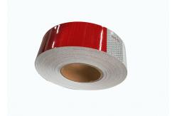 China Red And White Retro Adhesive Reflective Tape For Vehicles  , Reflective Marking Tape supplier