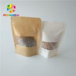 Stand Up Pouches Paper Box Packaging Food Grade With Clear Rectangular / Oval Window