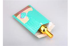 China Lake Blue Metallic Bubble Mailers Padded Envelopes 145x210mm #C For Lipstick supplier
