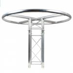Round Square Top Ring Luminous Tower Black Silver F34 F24 Aluminum Alloy Stage For Concert for sale