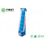 Glossy / Matte Lamination SGS Approval Free Standing Peg Hook Cardboard Floor Displays