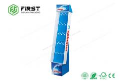 China Glossy / Matte Lamination SGS Approval Free Standing Peg Hook Cardboard Floor Displays supplier