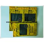 Portable Yellow OPP / LDPE  Moisturizing Zipper Cigar Bag With Humidifier and window