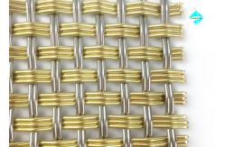 China Architectural Mesh In Stainless Steel, Metal Mesh with Woven Pattern 3.7m L supplier