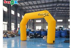 China Yellow Custom Inflatable Arch PVC Tarpaulin , Inflatable Race Arch Logo Printing supplier