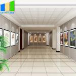 Type 80 retractable room divider soundproof partition wall aluminum frame movable partition walls for art gallery for sale