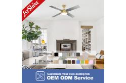 China CCC Modern Ceiling Fan With Light And Remote Control 4 MDF Blades supplier