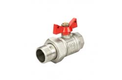 China ODM 1/2 Inch Brass Gas Ball Valve Customized With Red Handle supplier
