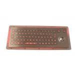 Stainless Steel Industrial Keyboard With Trackball IP67 Panel Mount 0.45mm Key Travel for sale