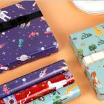 Digital Printing Technology Gift Wrap Paper Roll With Matte Surface Finish for sale