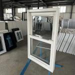 Double Hung Modern UPVC Windows With Grill Vinyl Waterproof Internal Glazing Windows for sale