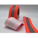 Silver Orange Fire Resistant Reflective Fabric Tape Applied To Firefighting Clothing