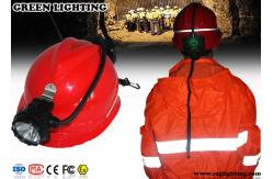 China High Power Miners Cap Lamp With Rear Warning Light 15000 Lux Brightness supplier