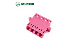 China Dissymmetric Quad LC Fiber Optic Adapter Multimode With Flange supplier