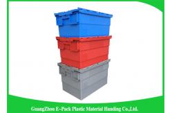 China Industrial Plastic Attached Lid Containers , 600*400mm Assorted Height supplier