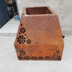 Modern Outdoor Pre-Made Corten Steel Pot And Custom Made Metal Flower Boxes for sale