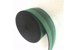 China Width 50mm Green Elastic Webbing with 4 black lines PE webbing supplier