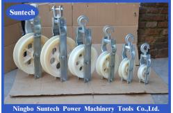 China 10KN Single Clevis Style Nylon Aluminum Sheave Conductor Stringing Blocks supplier