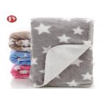 Wholesale Cheap Knit printed coral plush fleece baby blanket  warm  thick double layers for sale