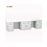 Island Polypropylene Lab Bench With Ceramic Tabletop Customizable Cabinet
