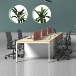 Wooden Office Table Workstation Modular Open Staff Workstations For Coworking Spaces for sale