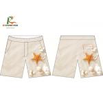 Custom Made Yellowish White Board Shorts Plus Size With Pockets Eco - Friendly for sale