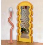 Customized PU Frame Decorative Wall Mirror Art Deco Style Glass Irregular Mirror for Living Room Bedroom Decorative Mirror