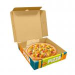 Recycled Custom Logo Kraft Paper Corrugated Packing Folding Fries Chips Pizza Box Packaging Takeaway Boxes for sale