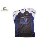 Customized Short Sleeve Football Jerseys , Dye Sublimated Football Jerseys 160 Gsm for sale