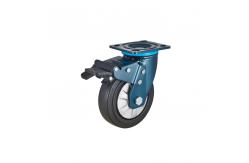 China 100mm 150mm Heavy Duty Castors Hi Elastic Thermoplastic Rubber Wheel Casters supplier