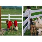 White Color Plastic 3 Rails Fence Horse Farm Fence PVC Vinyl Post for sale