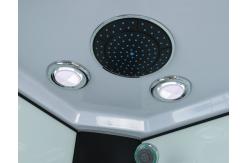 China Customizable Shower Pods Cabins With Printing Glass And Black Frame supplier
