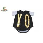 Short Sleeve Custom Team Sportswear Custom Youth Baseball Jerseys With Gold Printing for sale