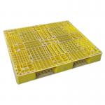 Yellow Stackable Euro Plastic Pallet 1300*1200mm For Transportation for sale