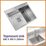 18 Gauge Flush Mount Stainless Steel Kitchen Sink 33x22 for sale