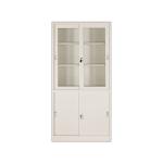 Commercial 2 Glass Door Steel Sliding Office File Cabinet Storage for sale