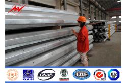China Electrical Concial Tapered Steel Utility Pole , Steel Power Distribution Pole 10kv ~ 550kv supplier