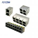 Female Right Angle RJ45 Jack Connector , PCB Double Layer RJ45 Modular Connector for sale