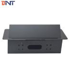table top pop up box with double international power socket