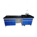 Blue Epoxy Resin Worktop Wood Laboratory Furniture Manufacturers For Chemical Lab Using for sale