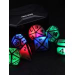 Metal DND Dice Set Sharp Edge Resin Dice Led Luminous Dice for sale