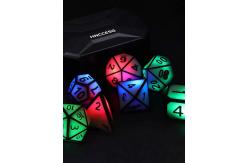 China Metal DND Dice Set Sharp Edge Resin Dice Led Luminous Dice supplier
