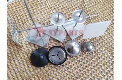 China 50mm Tape Base Rock Wool Fastener Adhesive Insulation Metal Self Stick Pins supplier