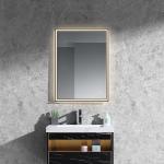 Hotel Silver Lenses Backlit Touch Sensor Led Bathroom Mirror with Light and Magnifying for sale