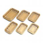 Disposable Japanese sushi box Golden plastic packing box with lid high-end sushi box bento made by manufacturers for sale