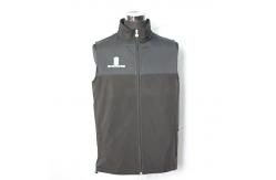 China Grey Sleeveless Mens Softshell Jacket , Wind Resistant Full Zip Softshell Jacket supplier