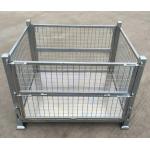 Rigid Collapsible Wire Container With Dual Drop Gate Stackable 3 High for sale