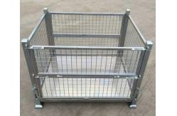 China Rigid Collapsible Wire Container With Dual Drop Gate Stackable 3 High supplier